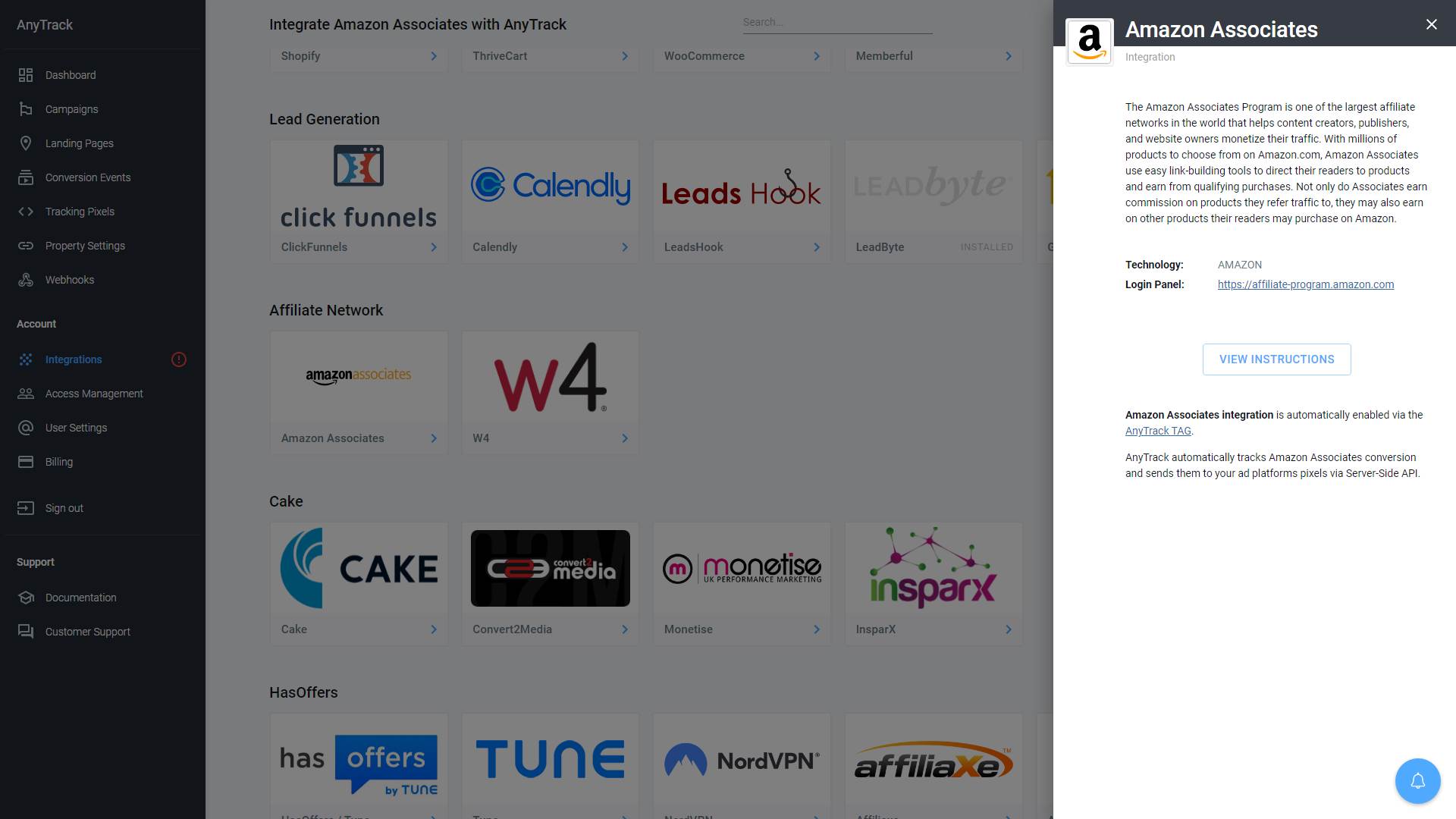 Amazon Associates Integration Page